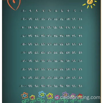 Set 3 poster kertas plastik dengan surat braille